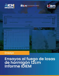Ensayos al fuego de losas de hormigon 12 cm informe IDIEM